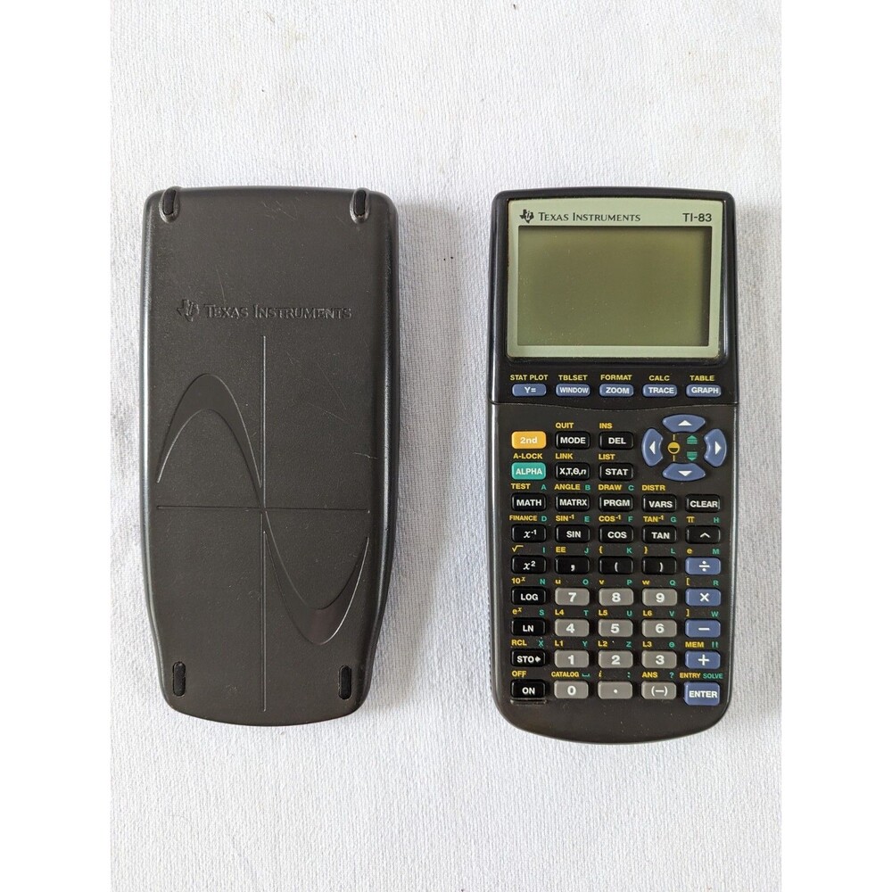 TI-83 Graphing Calculator, + Cover & Backup Battery, Texas Instruments
